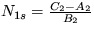 $ N_{1s}= \frac {C_2-A_2}{B_2} $