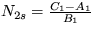 $ N_{2s}= \frac {C_1-A_1}{B_1} $